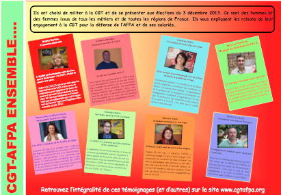 Communication nationale pour les élections DP et CRE de décembre 2013